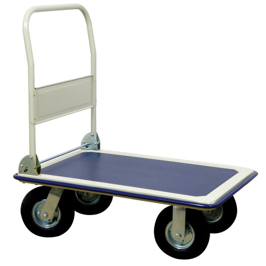 Folding Handle Platform Truck, Steel, 660 lbs., 35" L x 23" W, 43.5" High