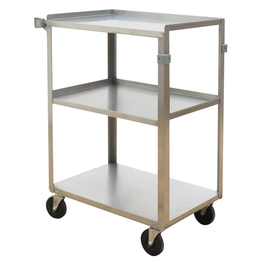 Shelf Carts, 3 Tiers, 15-3/4" W x 32" H x 24" D, 500 lbs. Capacity