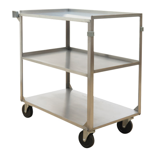 Shelf Carts, 3 Tiers, 21" W x 37-1/4" H x 35-1/8" D, 500 lbs. Capacity