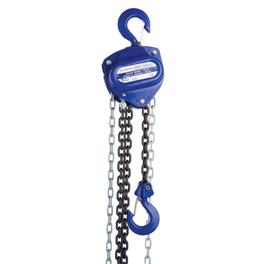 Chain Hoist, 10' Lift, 6000 lbs. (3 tons) Capacity, Load Chain Grade 80 Chain