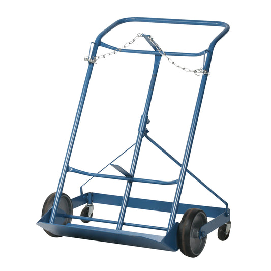 Professional Double Gas Cylinder Truck CC-2, Mold-on Rubber Wheels, 16-7/8" W x 7-1/4" L Base, 500 lbs.