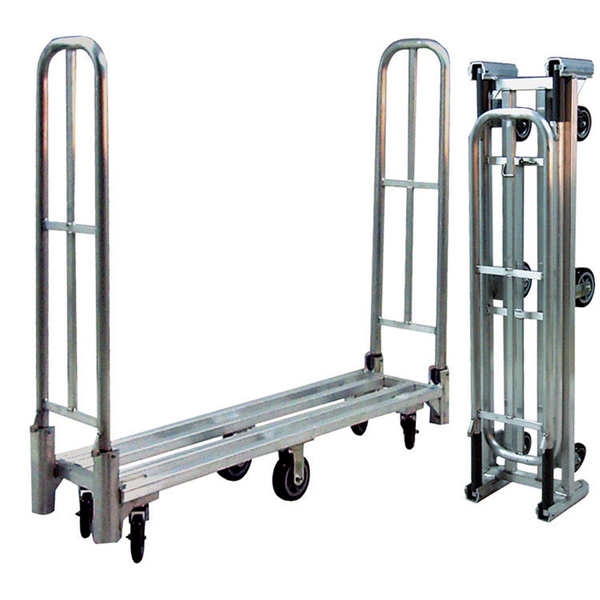 Aluminum U-Boat Folding Utility Cart, 16" W x 60" L, 1500 lbs. Cap., Polyurethane Wheels