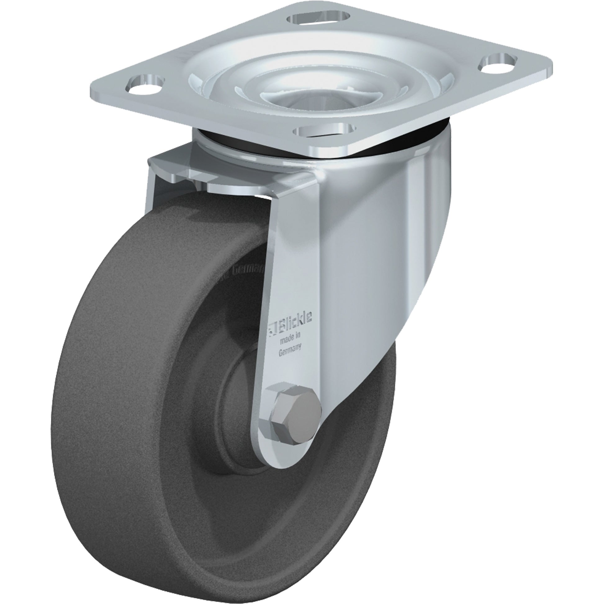 Impact-Resistant Caster, Swivel, 5" (127 mm), Nylon, 660 lbs. (300 kg.)