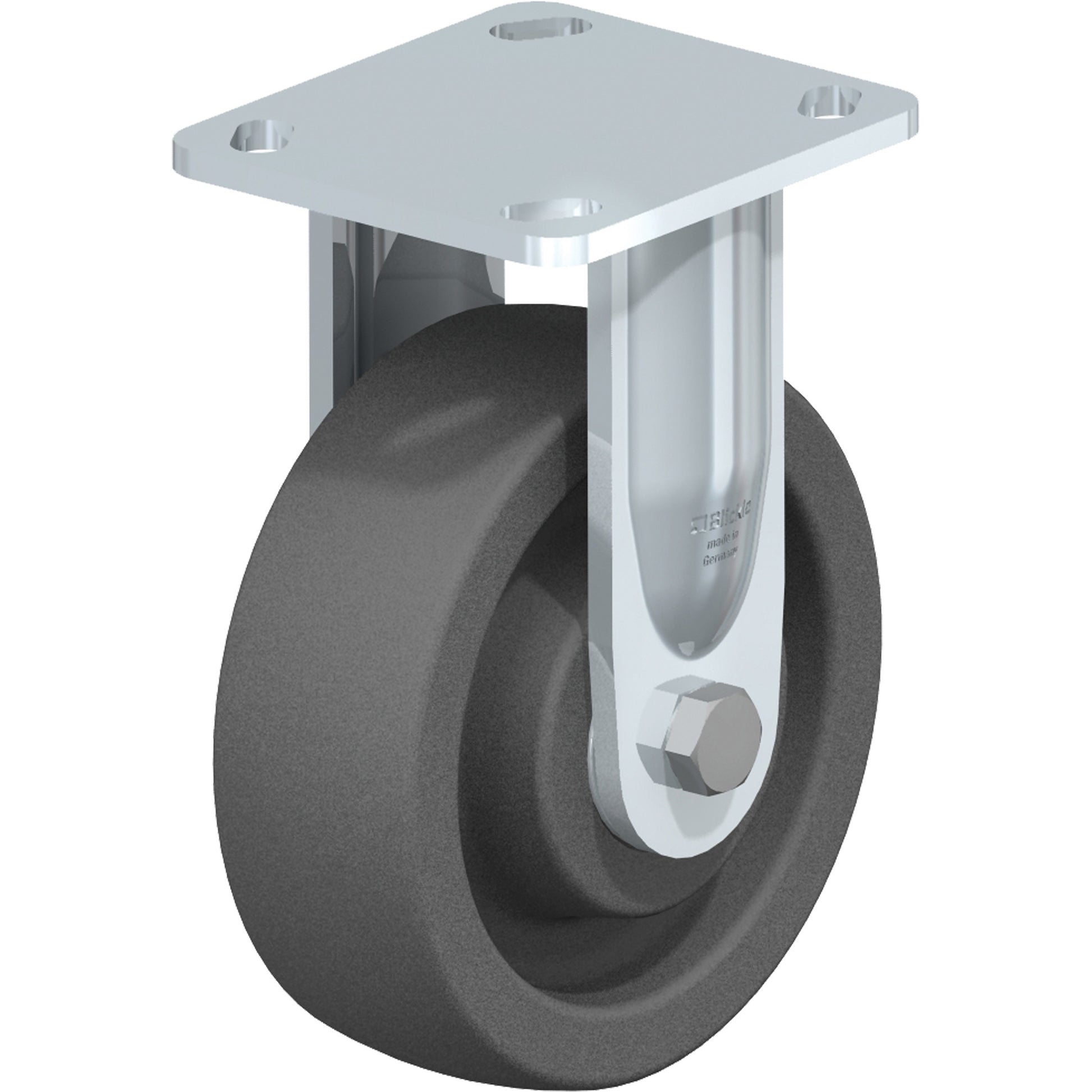 Impact-Resistant Caster, Rigid, 6" (152.4 mm), Nylon, 1250 lbs. (567 kg.)