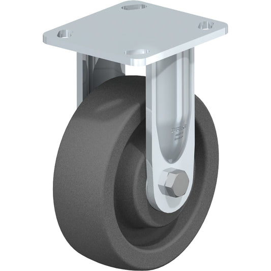 Impact-Resistant Caster, Rigid, 6" (152.4 mm), Nylon, 1250 lbs. (567 kg.)