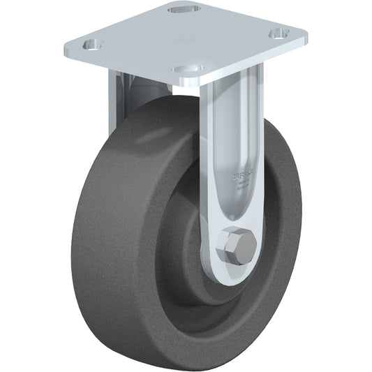 Impact-Resistant Caster, Rigid, 6-5/16" (160.3375 mm), Nylon, 1250 lbs. (567 kg.)