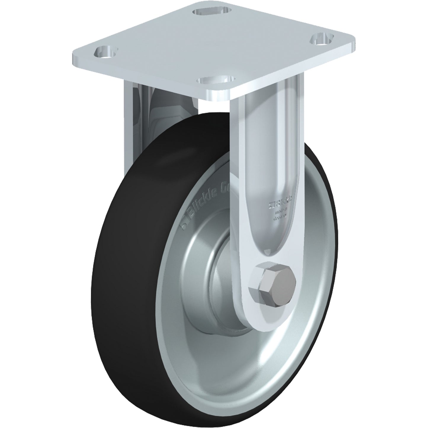 High-Quality Caster, Rigid, 6" (152.4 mm), Thermoplastic Polyurethane, 660 lbs. (300 kg.)