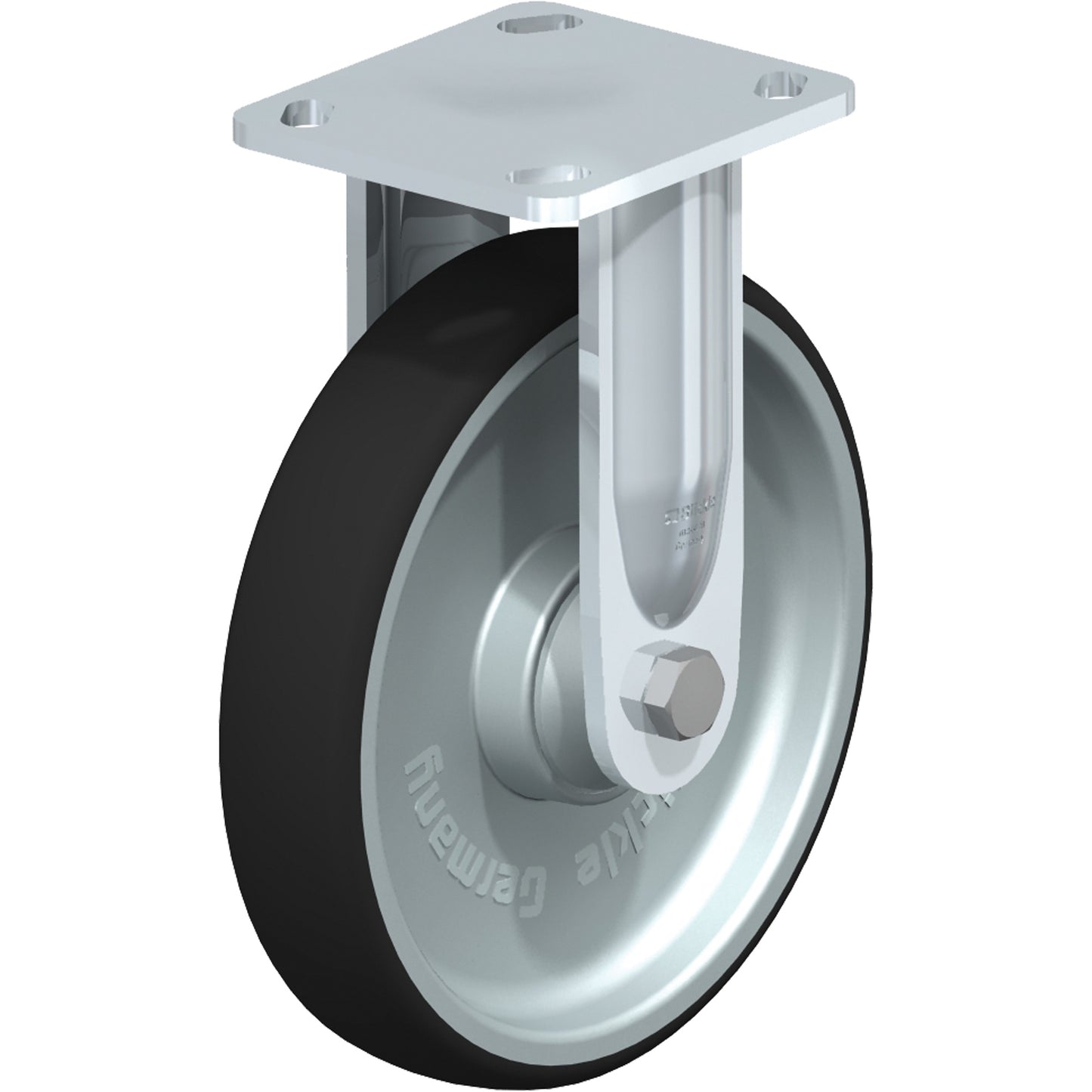 High-Quality Caster, Rigid, 8" (203.2 mm), Thermoplastic Polyurethane, 660 lbs. (300 kg.)