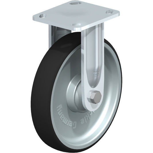 High-Quality Caster, Rigid, 8" (203.2 mm), Thermoplastic Polyurethane, 660 lbs. (300 kg.)