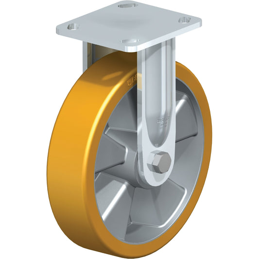 High-Quality Caster, Rigid, 8" (203.2 mm), Polyurethane Elastomer, 660 lbs. (300 kg.)