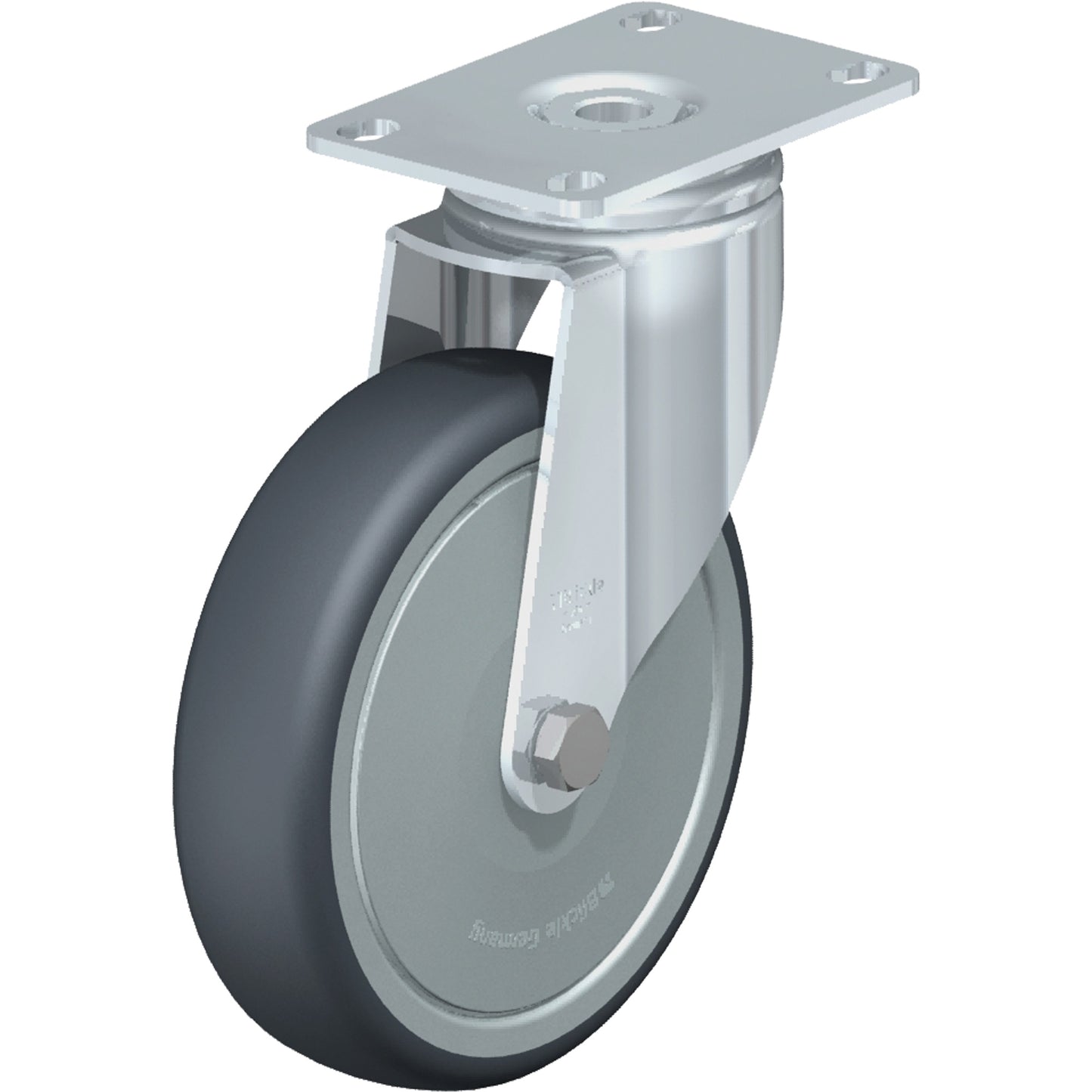 High-Quality Caster, Swivel, 5" (127 mm), Thermoplastic Rubber-Elastomer, 265 lbs. (120 kg.)