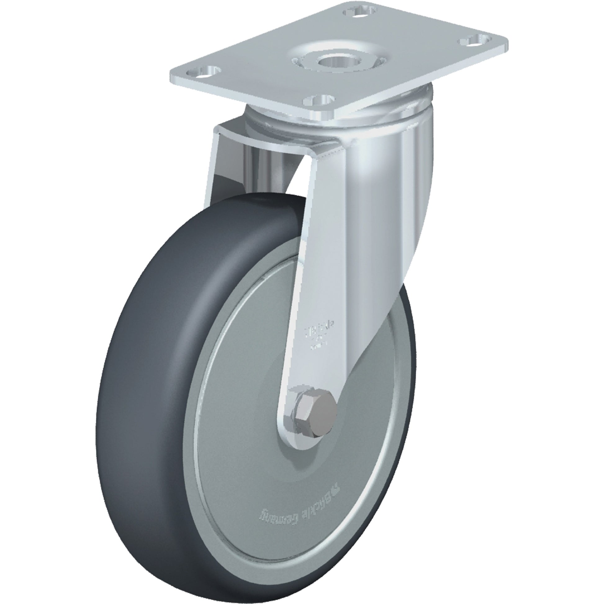 High-Quality Caster, Swivel, 5" (127 mm), Thermoplastic Rubber-Elastomer, 265 lbs. (120 kg.)