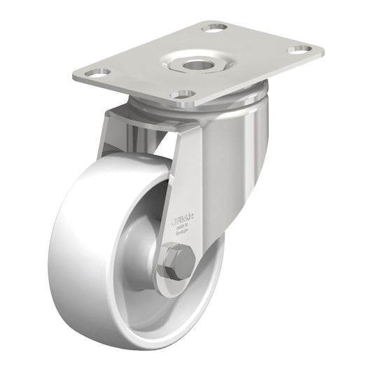 Impact-Resistant Caster, Swivel, 3-1/8" (79.5 mm), Nylon, 265 lbs. (120 kg.)
