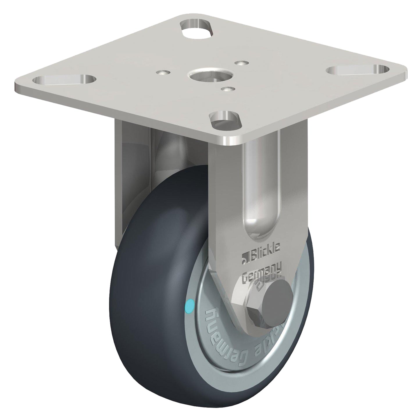 Caster, Rigid, 2" (51 mm), Thermoplastic Rubber-Elastomer, 110 lbs. (50 kg.)
