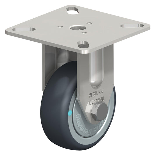 Caster, Rigid, 2" (51 mm), Thermoplastic Rubber-Elastomer, 110 lbs. (50 kg.)