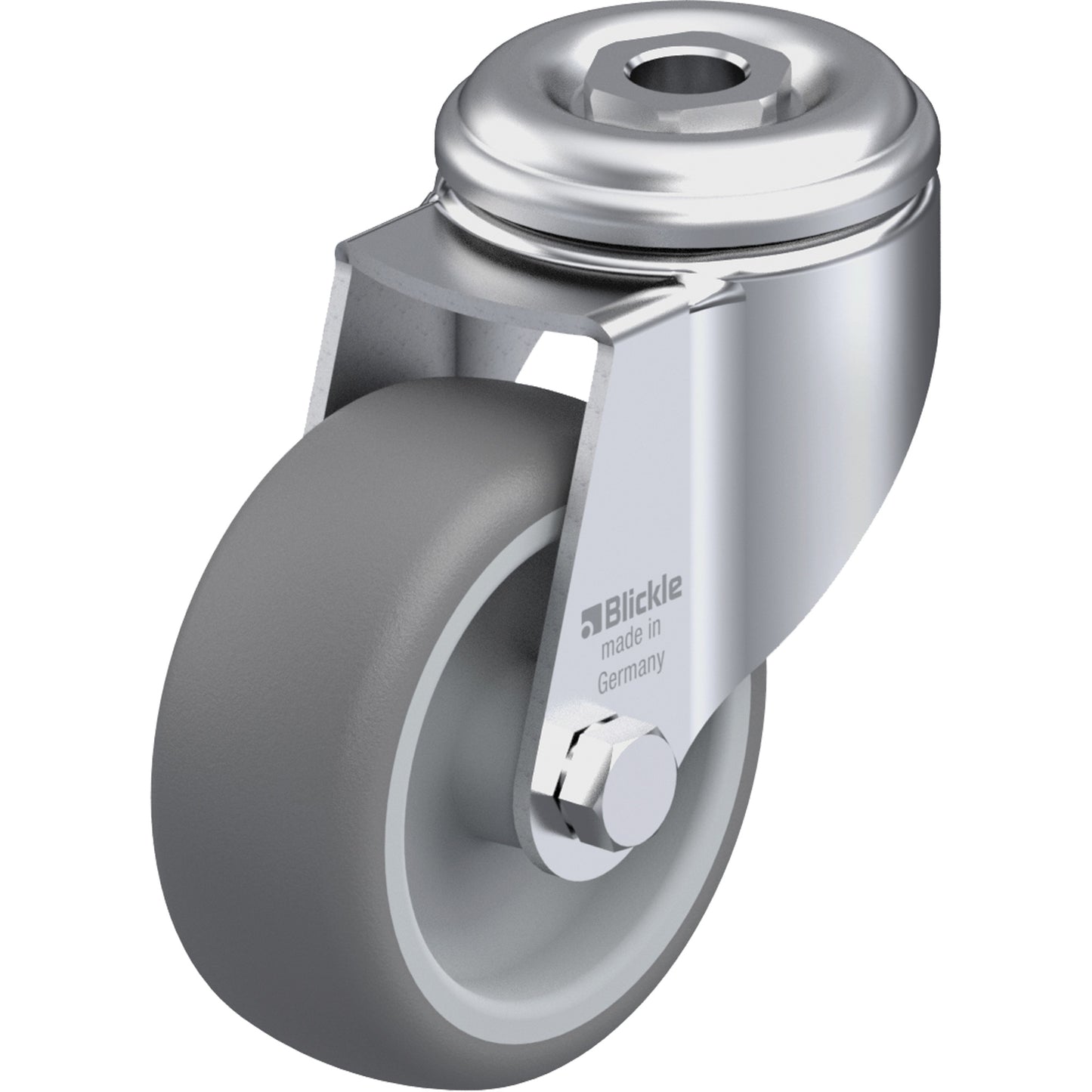 High-Quality Thermoplastic Elastomer Caster, Swivel, 3-1/8" (79.5 mm) Dia., 220 lbs. (100 kg.) Capacity