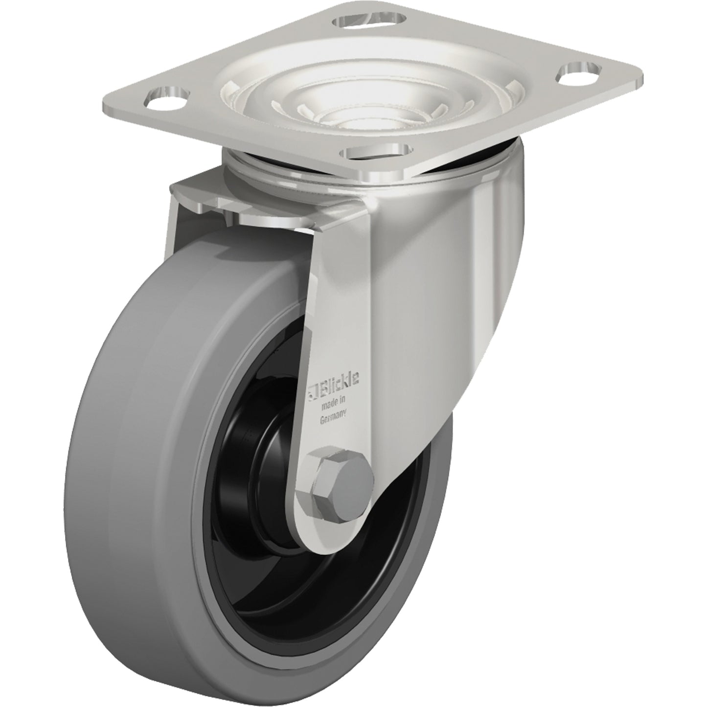 Caster, Swivel, 5" (127 mm), Rubber, 330 lbs. (150 kg.)