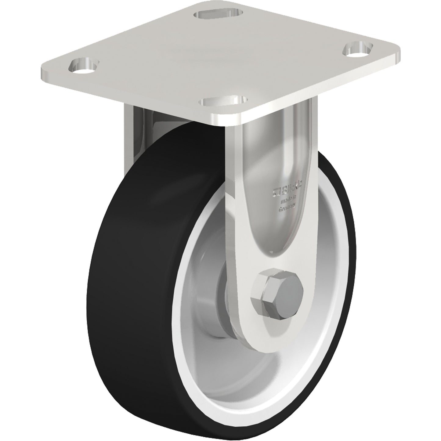 Caster, Rigid, 5" (127 mm), Rubber, 330 lbs. (150 kg.)