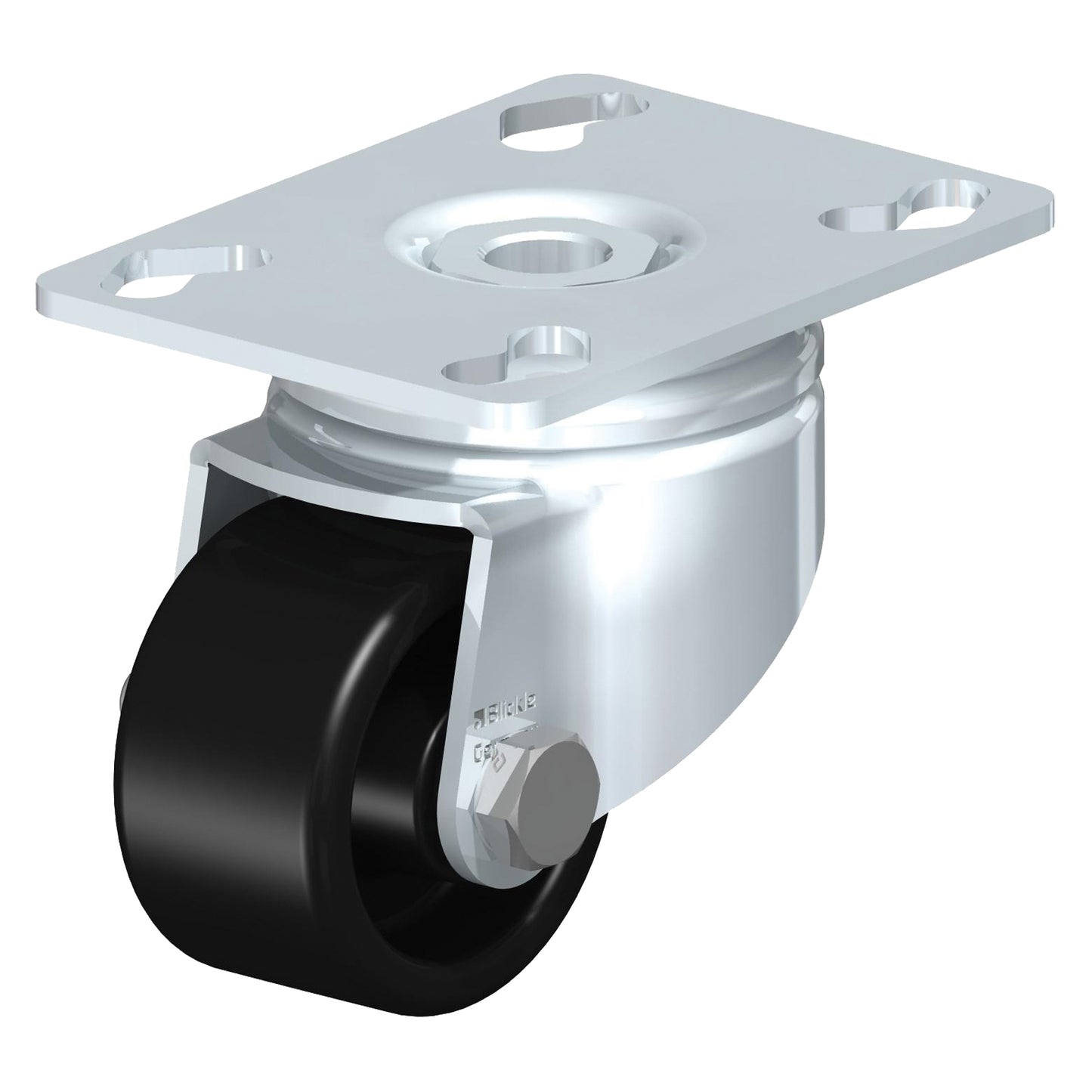 Low-Profile Caster, Swivel, 2" (51 mm), Nylon, 264 lbs. (119.7 kg.)