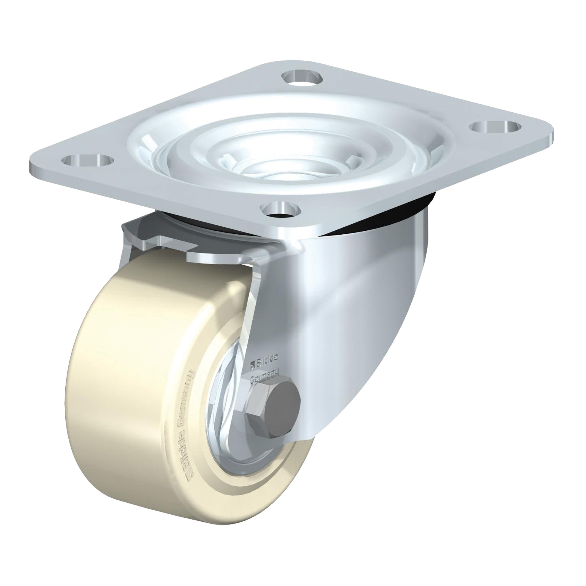 Low-Profile Caster, Rigid, 2-3/8" (60.5 mm), Nylon, 440 lbs. (199.58 kg.)