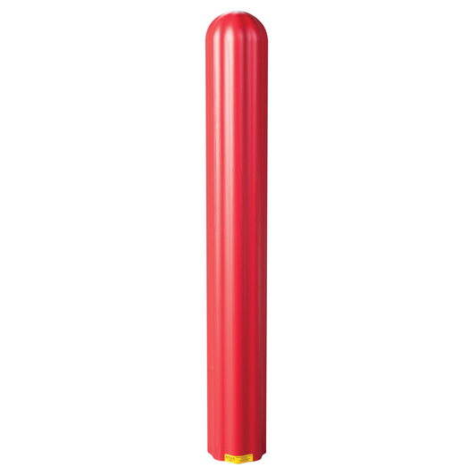 Ribbed Bollard Cover, 6" Dia. x 56" L, Red