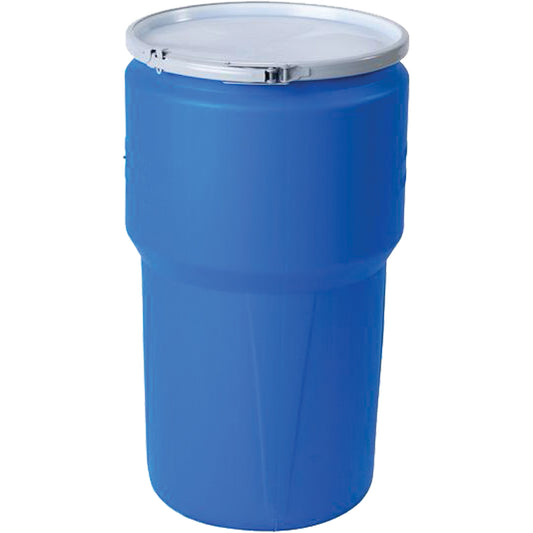 Nestable Polyethylene Drum, 14 US gal (11.7 imp. gal.), Open Top, Blue