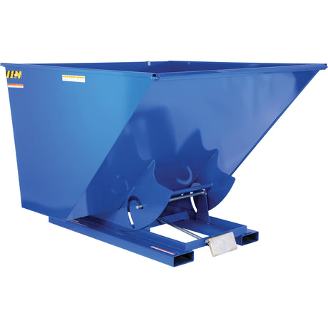 Self-Dumping Hopper, Steel, 2-1/2 cu.yd., Blue