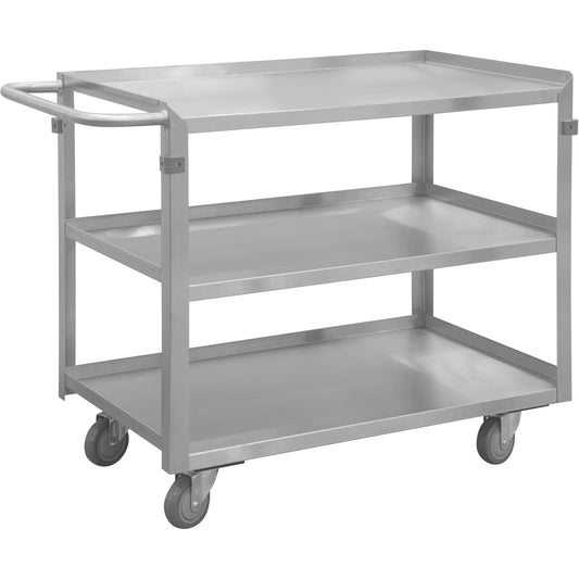 Industrial Grade Shelf Cart, 3 Tiers, 22-1/2" W x 34" H x 42-7/16" D, 600 lbs. Capacity