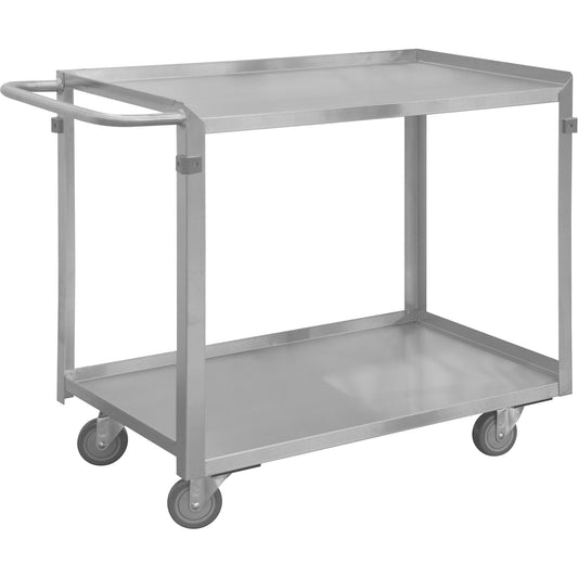 Industrial Grade Shelf Cart, 2 Tiers, 16-3/4" W x 34" H x 36-7/16" D, 600 lbs. Capacity