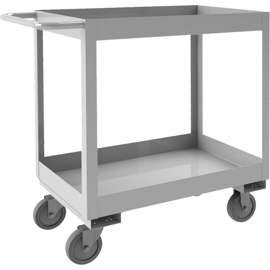 Industrial Grade Shelf Cart, 2 Tiers, 16" W x 34" H x 36-7/16" D, 600 lbs. Capacity
