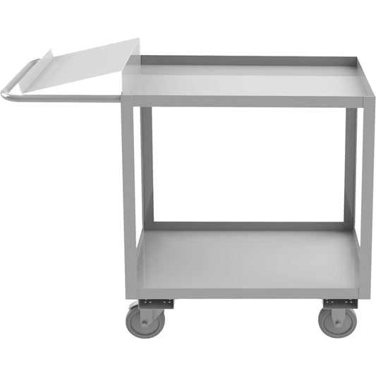 Industrial Grade Order Picking Cart, 39" H x 18-1/8" W x 45" D, 2 Shelves, 1200 lbs. Capacity