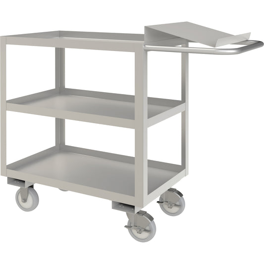 Industrial Grade Order Picking Cart, 39" H x 18-1/8" W x 45" D, 3 Shelves, 1200 lbs. Capacity