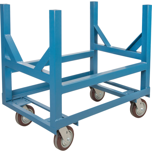Pipe & Bar Cradle Truck, 24" L x 24" W x 34" H, 2500 lbs. Capacity, Polyurethane Wheels