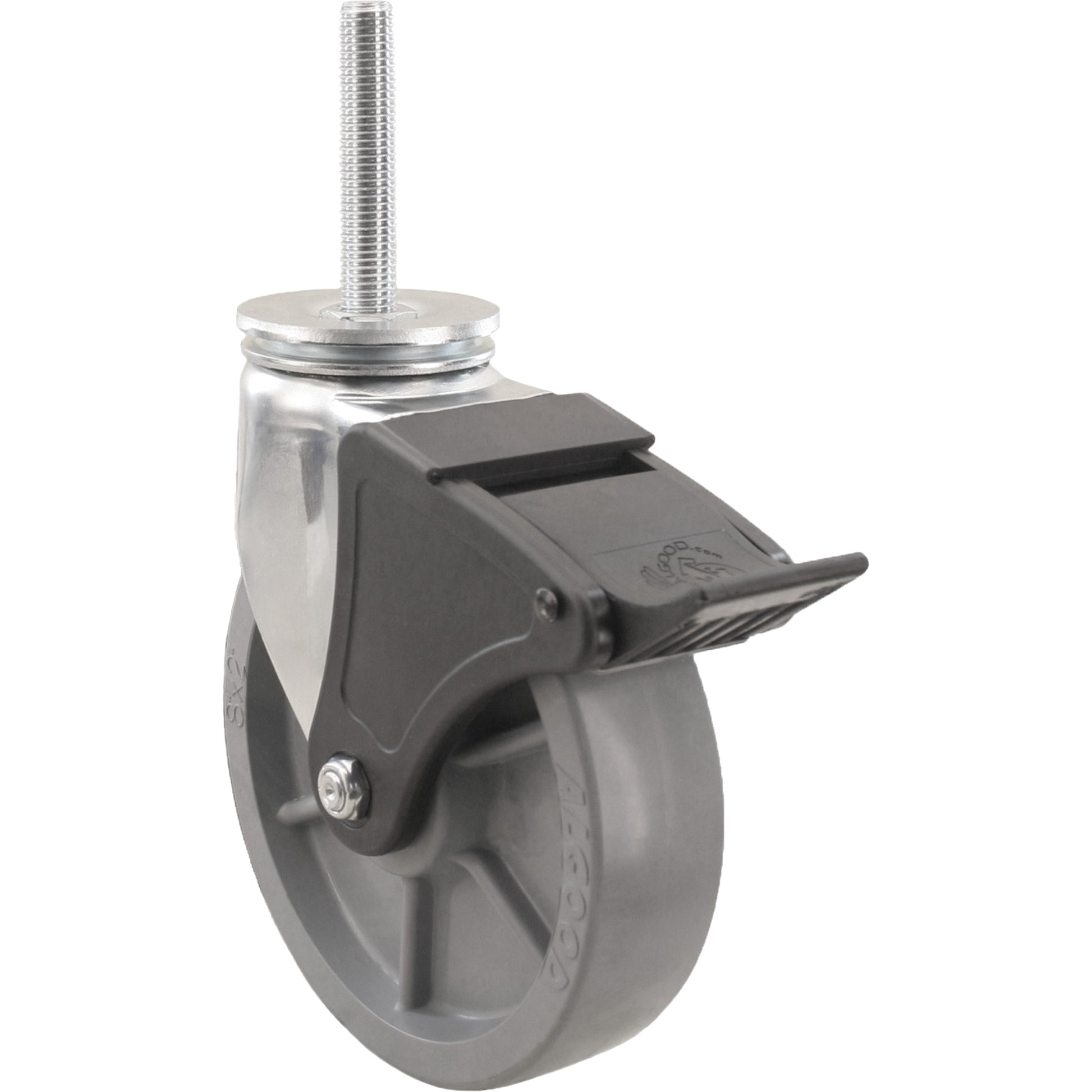Emaxx™ Envirothane™ Caster, Swivel with Brake, 8" (203.2 mm) Dia., 1200 lbs. (544.3 kg.) Capacity