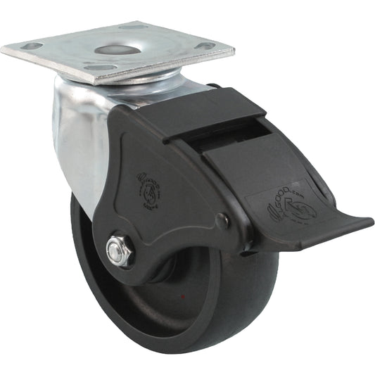 Emaxx™ RollX™ Wow Caster, Swivel with Brake, 8" (203.2 mm), Nylon, 1200 lbs. (544.3 kg.)