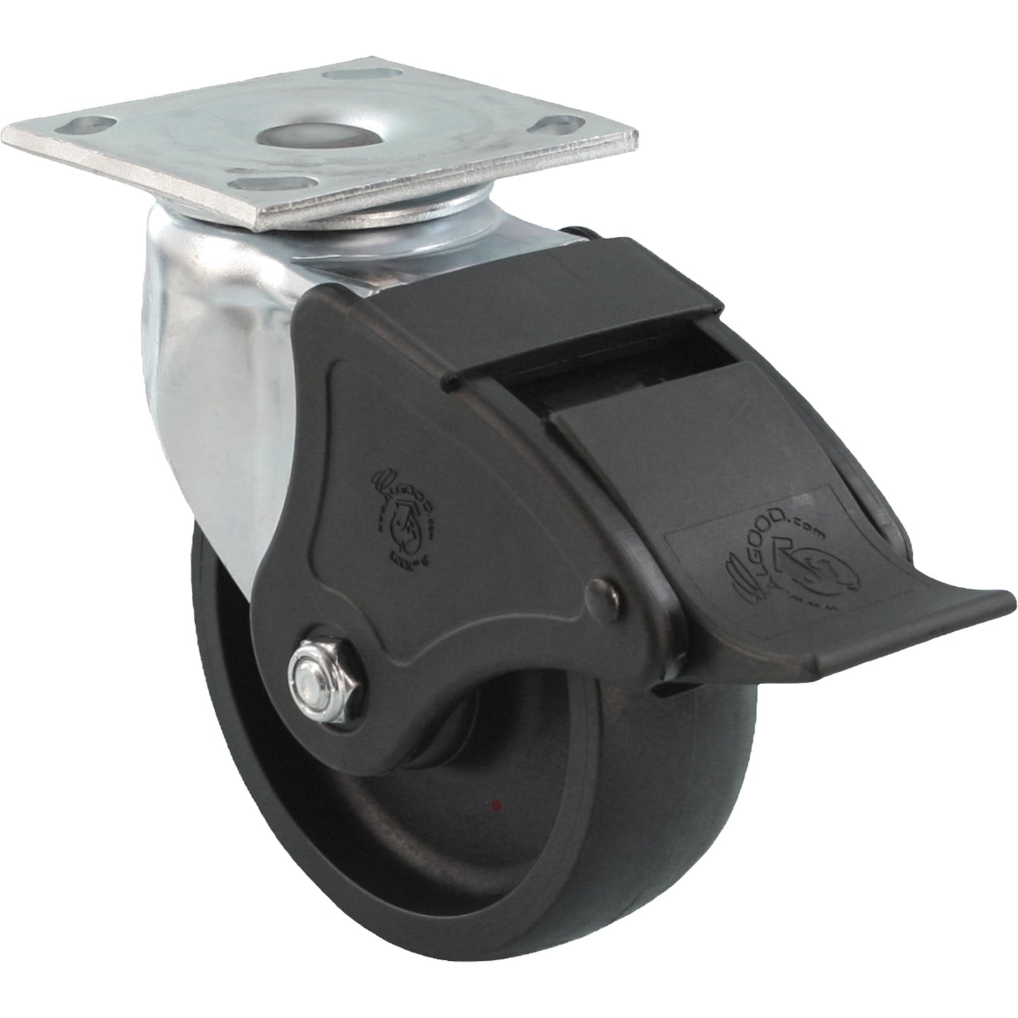 Emaxx™ RollX™ Wow Caster, Swivel with Brake, 6" (152.4 mm), Nylon, 1200 lbs. (544.3 kg.)