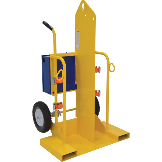 Welding Cylinder Torch Cart, Foam-Filled Wheels, 24" W x 19-1/2" L Base, 500 lbs.