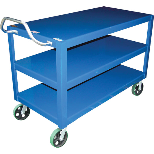 Ergo-Handle Cart, 4000 lbs. Capacity, Steel, 24-1/2" W x 41" H x 54-7/8" D, Lip Down