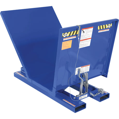 Open Sided Hopper, Steel, 1 cu.yd., Blue