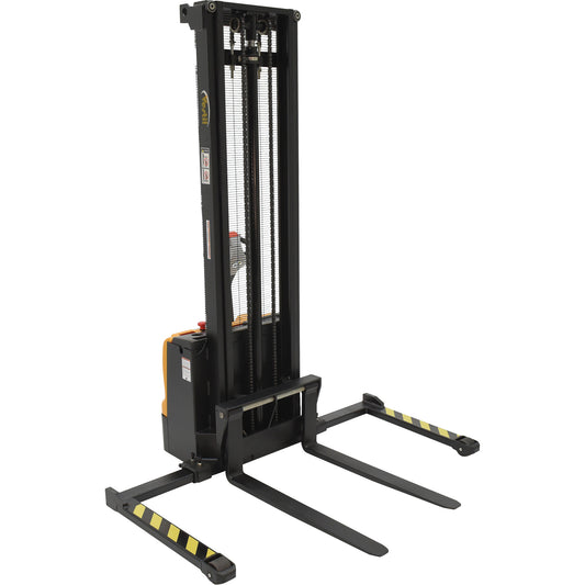 Double Mast Stacker, Electric Operated, 2200 lbs. Capacity, 150" Max Lift