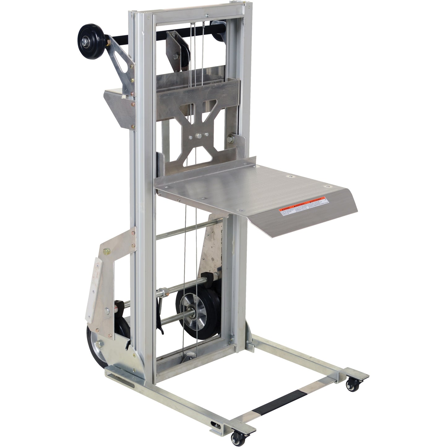Portable Aluminum Load Lifter, Foot Pump Operated, 200 lbs. Capacity, 61" Max Lift