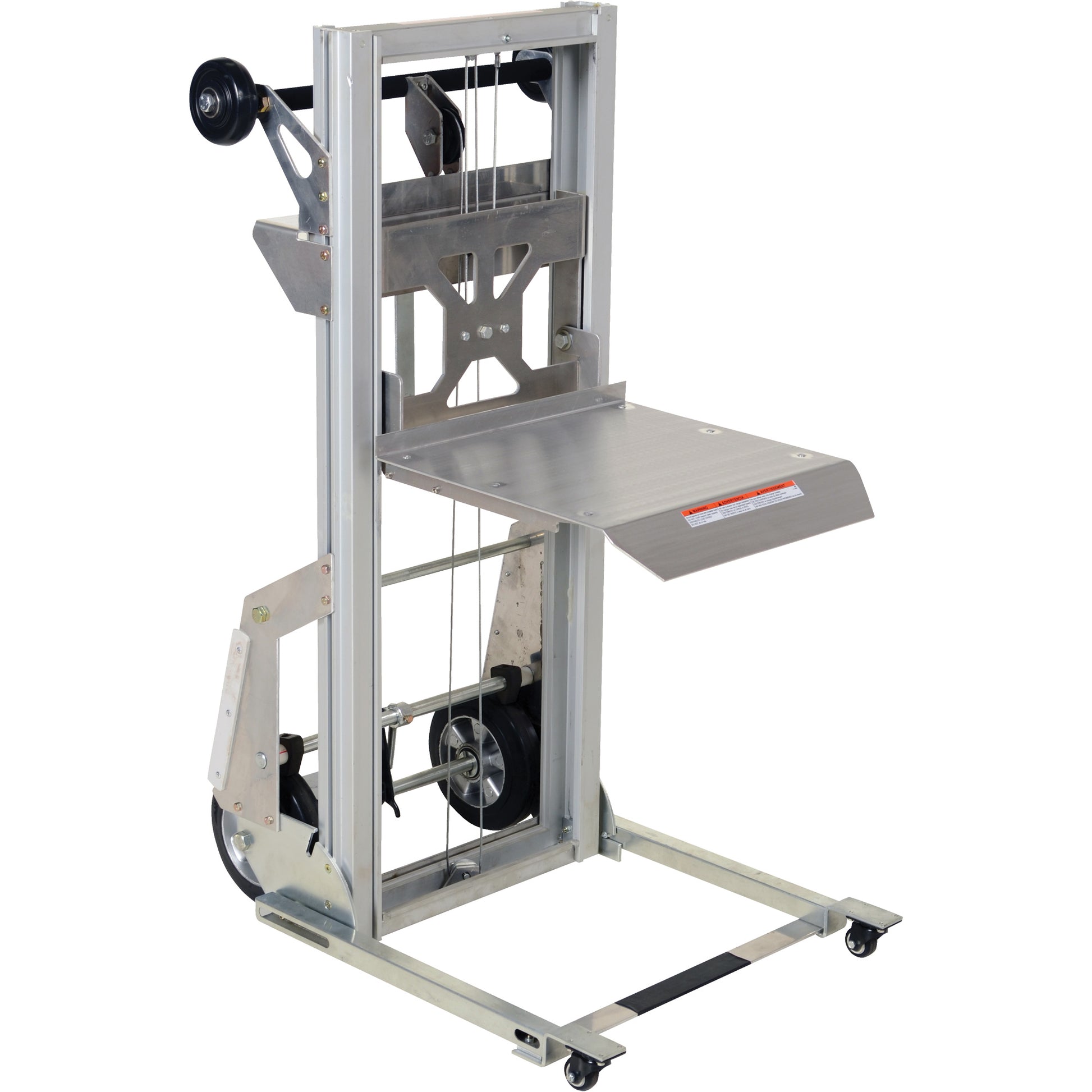 Portable Aluminum Load Lifter, Foot Pump Operated, 200 lbs. Capacity, 61" Max Lift