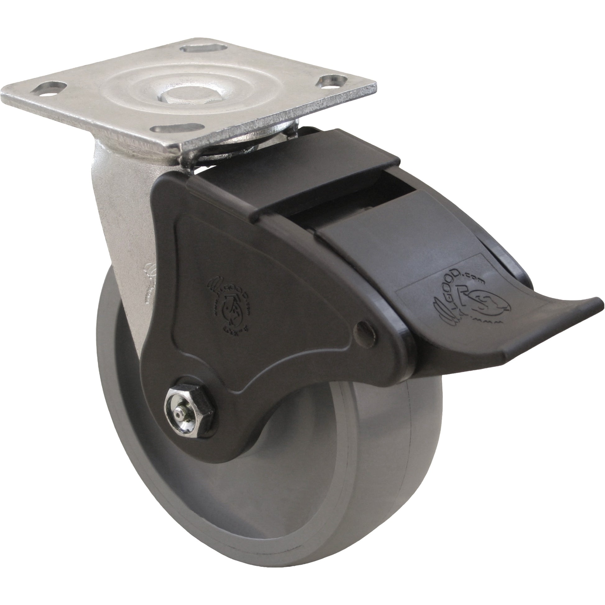 Max9™ Caster, Swivel, 6" (152.4 mm), Envirothane™ Grey-WOW, 1100 lbs. (498.95 kg.)