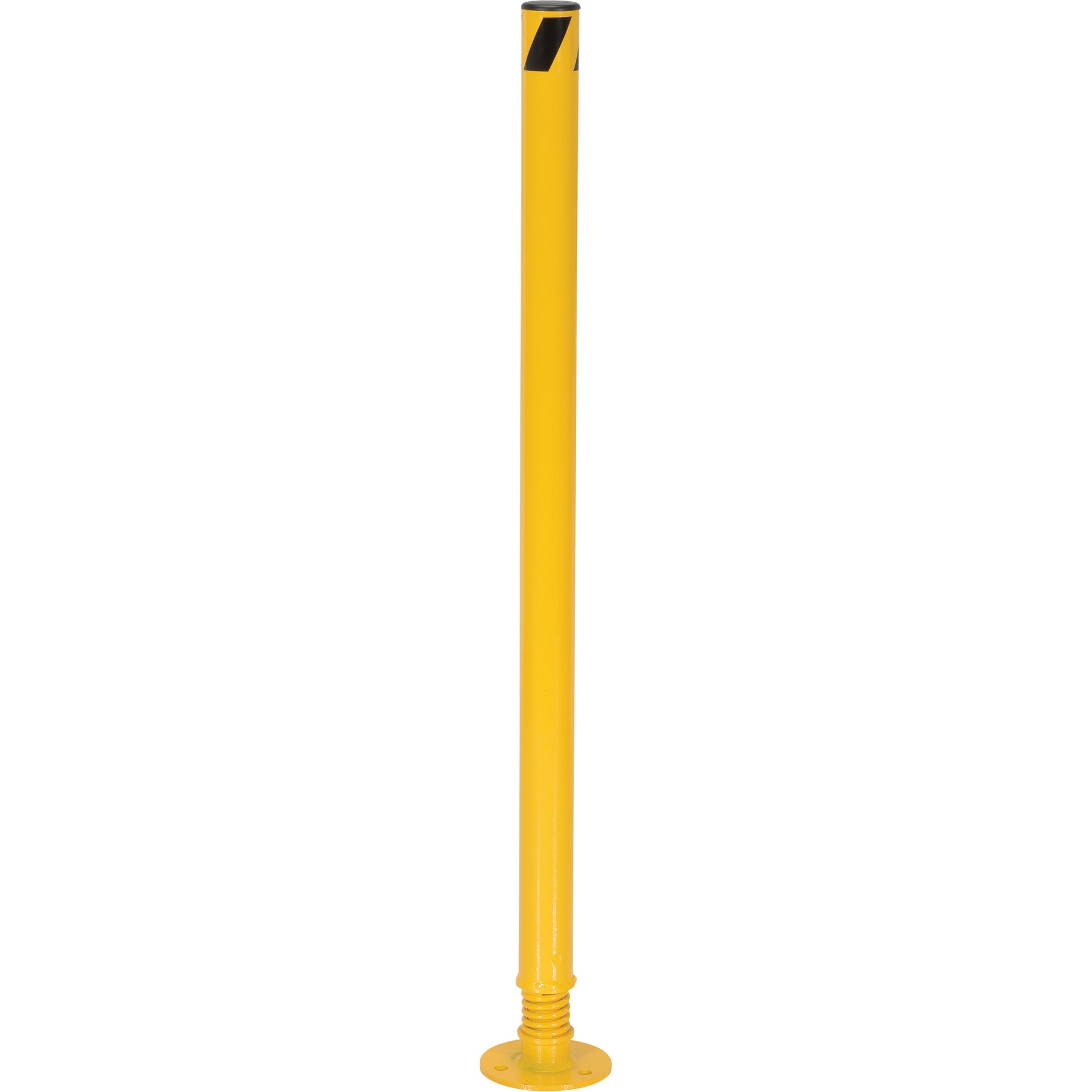 Spring Loaded Bollard, Steel, 42" H x 2-1/8" W, Yellow