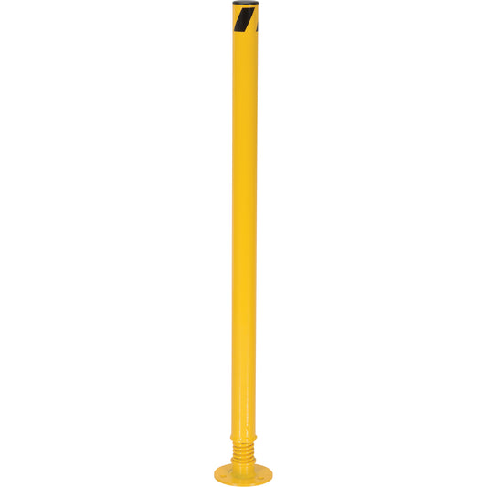 Spring Loaded Bollard, Steel, 42" H x 2-1/8" W, Yellow