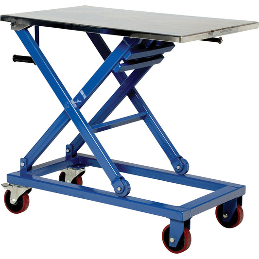 Manual Scissor Lift Table, 37" L x 23-1/2" W, Steel, 660 lbs. Capacity