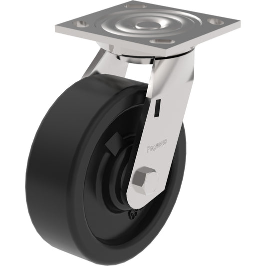 21 Series Medium-Duty Caster, Rigid, 6" (152.4 mm), Phenolic, 1200 lbs. (544.3 kg.)
