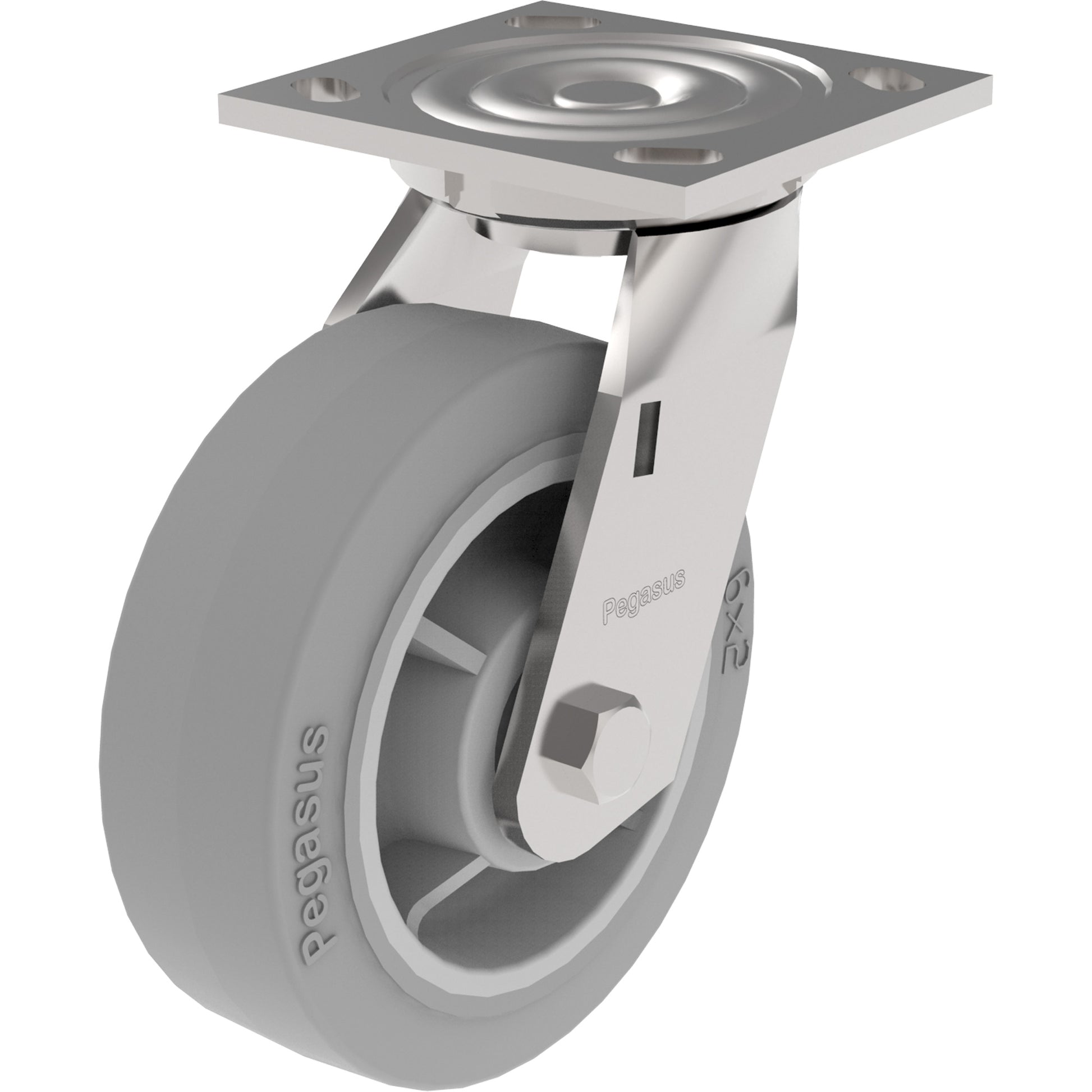 21 Series Medium-Duty Caster, Swivel, 6" (152.4 mm), Urethane, 900 lbs. (408 kg.)