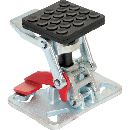 Heavy-Duty Adjustable Height Floor Lock, 8" Extended Height, 5-1/2" Retracted Height, Steel