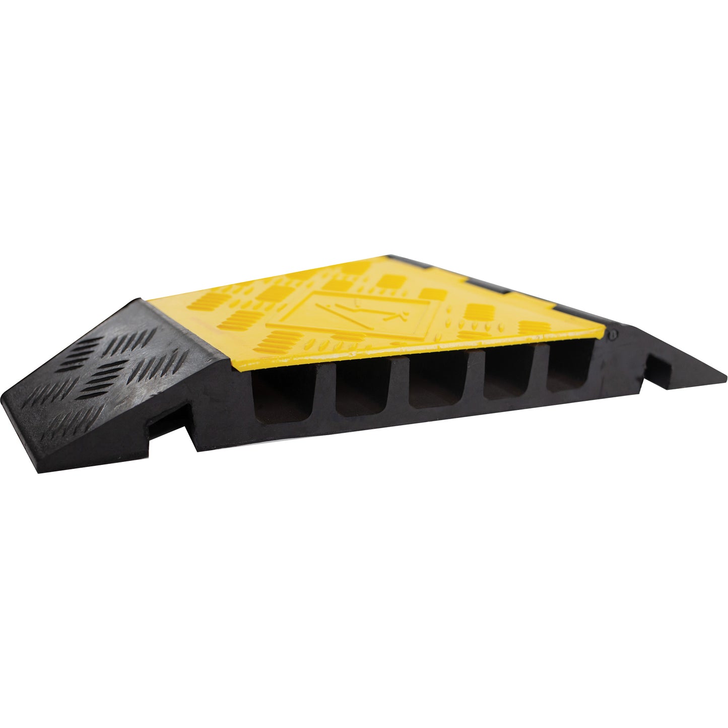 Powerhouse™ Heavy-Duty Left Turn Cable Protector, 5 Channels, 12" L x 19.75" W x 2.25" H